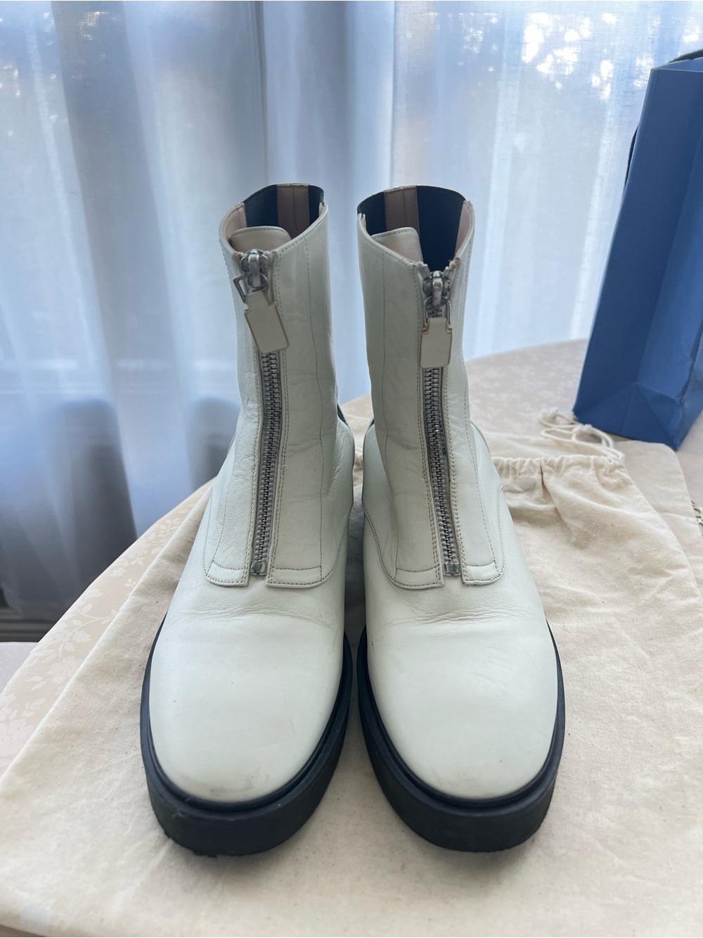 Stuart Weitzman Lodge Zip Leather Booties